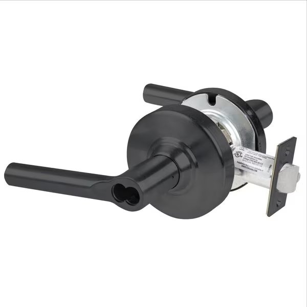 Grade 1 Storeroom Lock, Broadway Lever, Schlage FSIC Prep Less Core, Matte Black Finish, Non-Handed, Schlage, Mfr#: ND80JD BRW 622